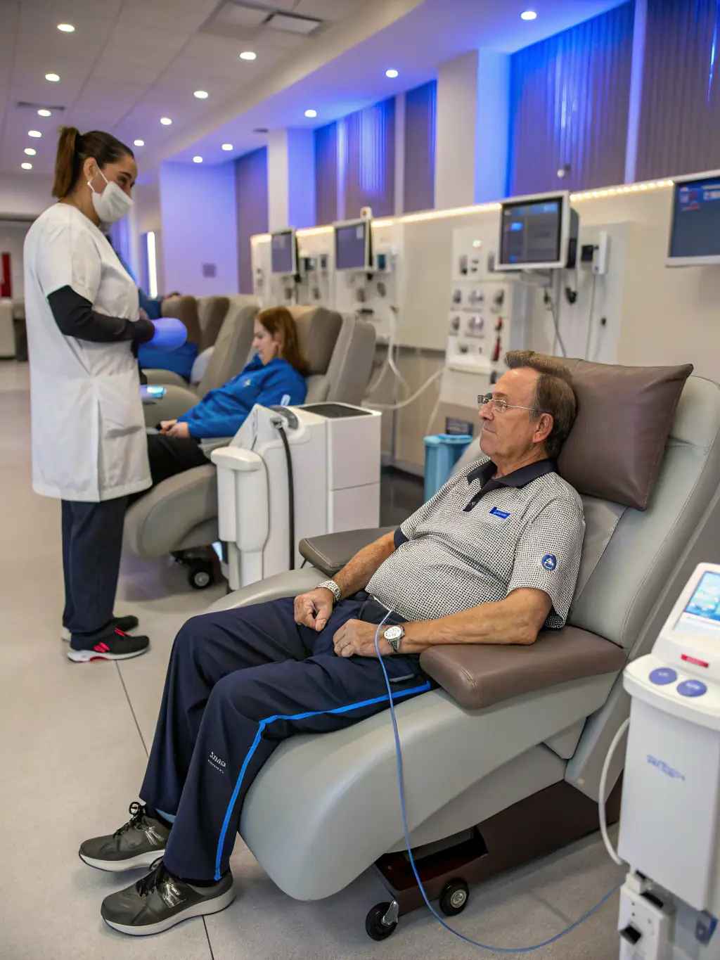 A modern dialysis center with advanced equipment, highlighting AURAL's commitment to providing state-of-the-art renal healthcare services.